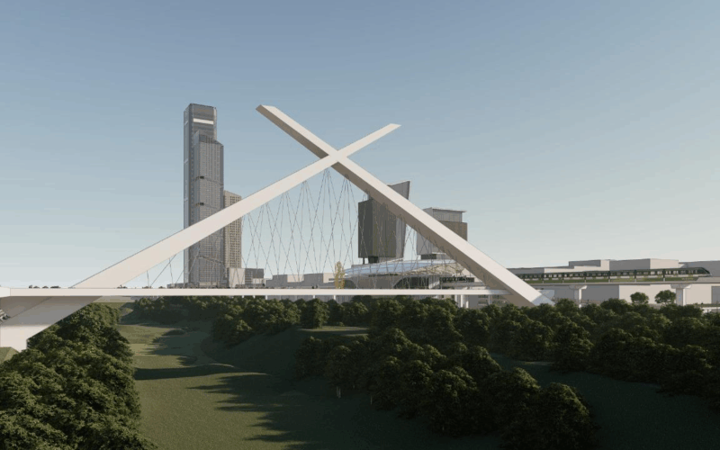 Render del Puente ISSSTE en Monterrey, Nuevo León