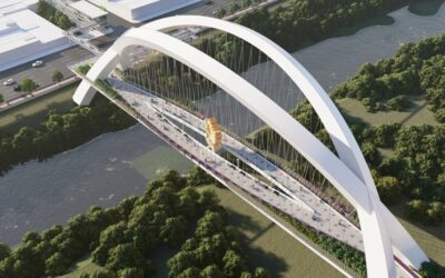 Render del próximo puente Obispado en Monterrey, Nuevo León.